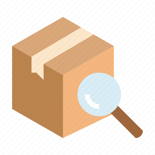 Box, package, parcel, search, tracking icon - Download on Iconfinder