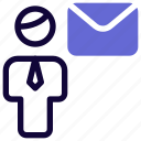mail, single user, envelope, message