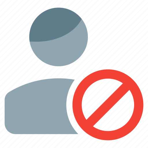 Block, single user, prohibited, forbidden icon - Download on Iconfinder