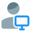 monitor, screen, computer, single user 