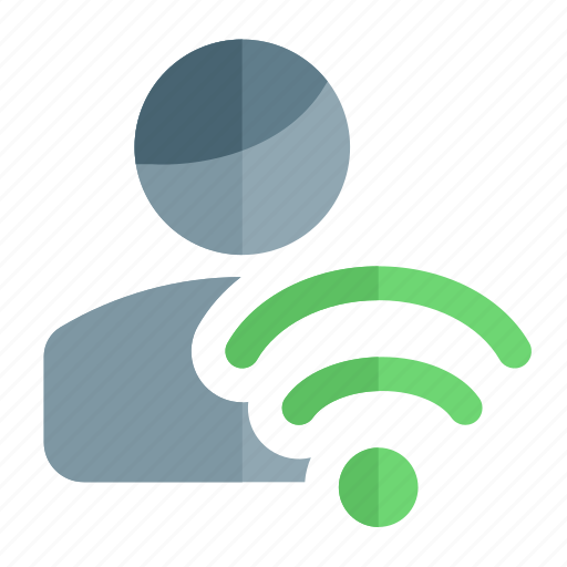 Wifi, wireless, internet, single user icon - Download on Iconfinder