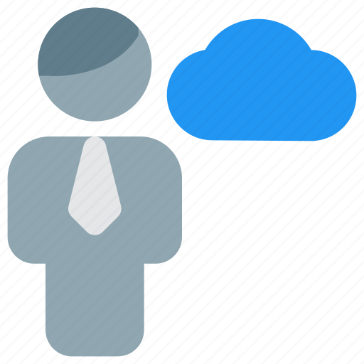 Single, man, cloud, data, technology icon - Download on Iconfinder