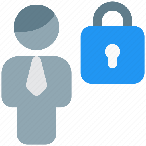 Single, man, locked, padlock, secure icon - Download on Iconfinder