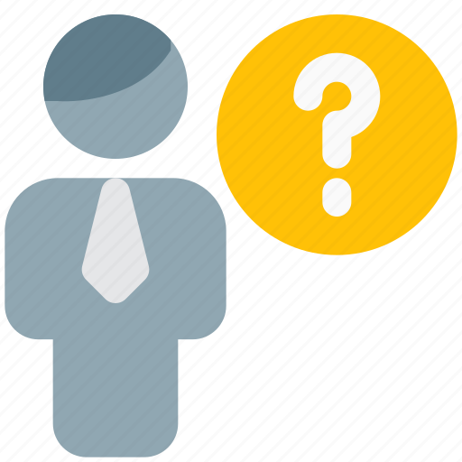 Single, man, question, ask icon - Download on Iconfinder