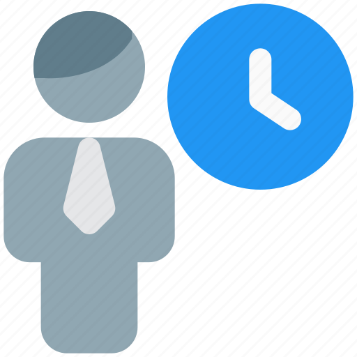 Single, man, time, clock icon - Download on Iconfinder