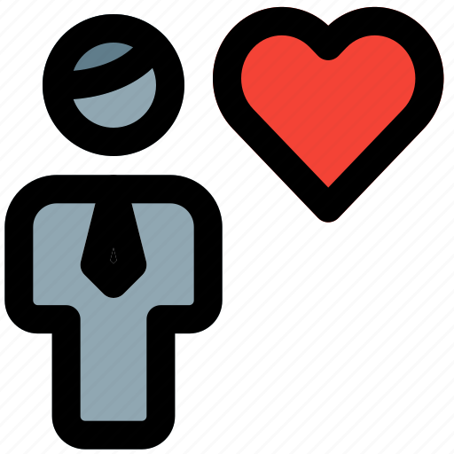 Heart, single man, love, shape icon - Download on Iconfinder