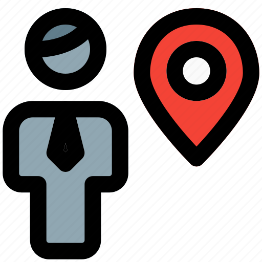 Location, single man, map, pin icon - Download on Iconfinder