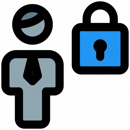 Locked, single man, security, secure icon - Download on Iconfinder