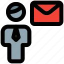 mail, single man, envelope, email