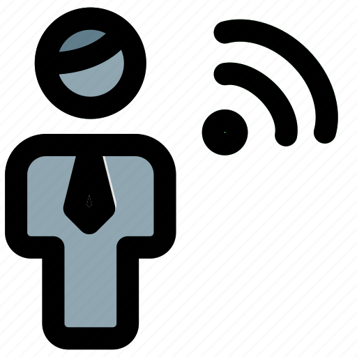 Wifi, single man, internet, online icon - Download on Iconfinder