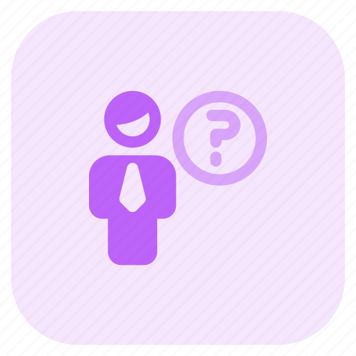 Question, ask, support, single user icon - Download on Iconfinder
