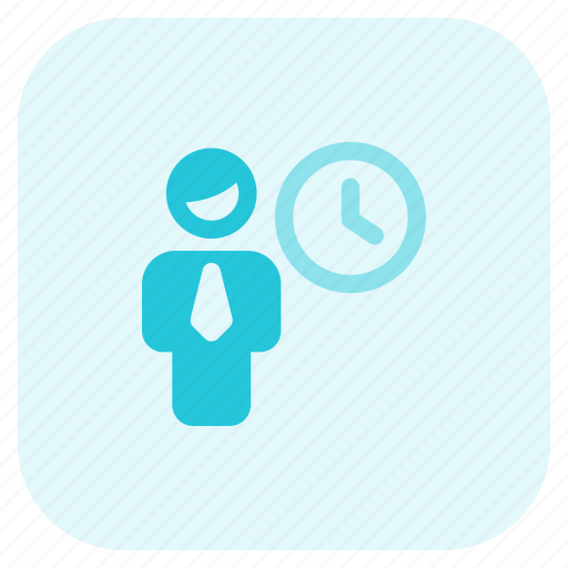 Time, clock, schedule, single user icon - Download on Iconfinder