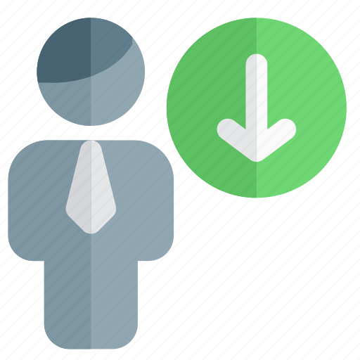 Download, single user, down, arrow icon - Download on Iconfinder