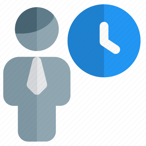 Time, single user, clock, delay icon - Download on Iconfinder