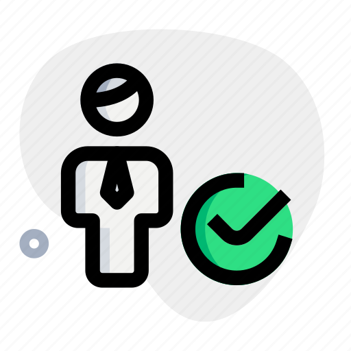 Check, approved, single user, tick mark icon - Download on Iconfinder