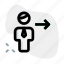 logout, exit, arrow, single user 