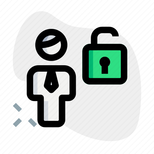 Unlocked, unsecure, open, single user icon - Download on Iconfinder