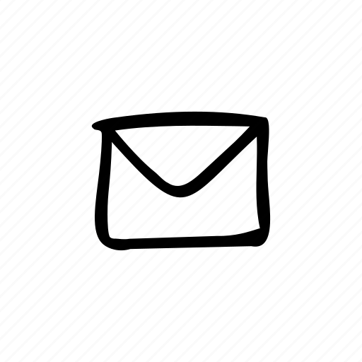 Hand, drawn, envelop, mail, email, message, envelope icon - Download on Iconfinder