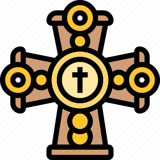 Byzantine, cross, latin, crucifix, orthodox icon - Download on Iconfinder
