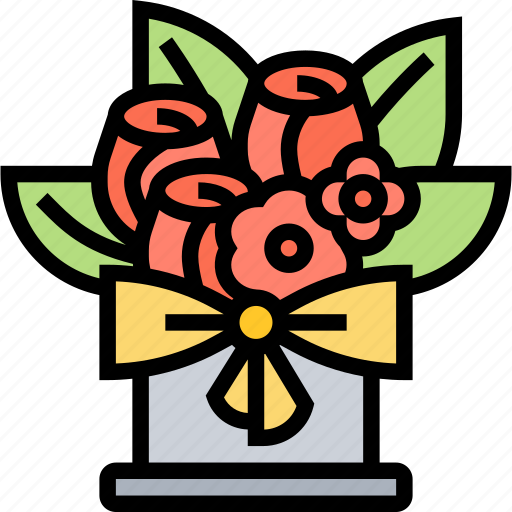 Flower, bouquet, vase, decoration, present icon - Download on Iconfinder