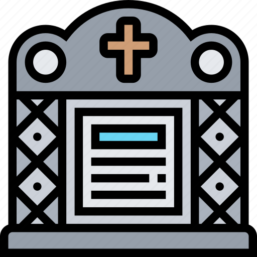 Gravestone, tomb, burial, death, cemetery icon - Download on Iconfinder