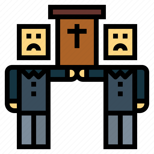 Funeral, coffin, death, people, cross icon - Download on Iconfinder