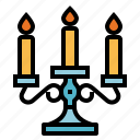 candlestick, flame, candelabra, decoration, tribute