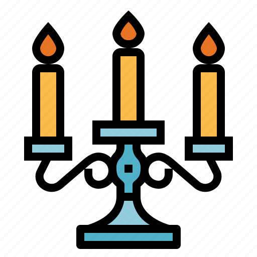 Candlestick, flame, candelabra, decoration, tribute icon - Download on Iconfinder