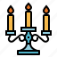 candlestick, flame, candelabra, decoration, tribute 