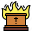 cremation, funeral, coffin, fire, box 