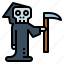 reaper, skeleton, grim, character, death 