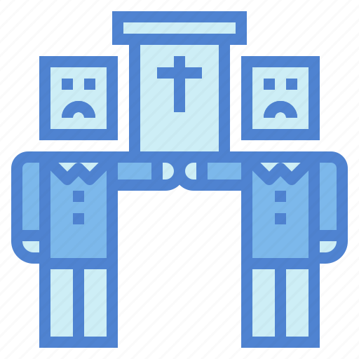 Funeral, coffin, death, people, cross icon - Download on Iconfinder