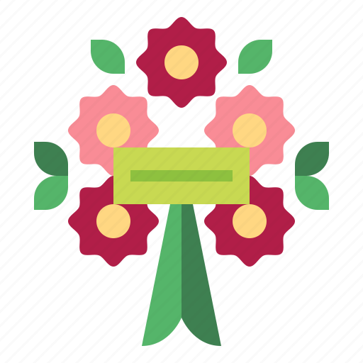 Bouquet, flower, wreath, decoration, funeral icon - Download on Iconfinder