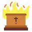 cremation, funeral, coffin, fire, box 