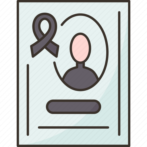 Funeral, poster, memorial, tribute, remembrance icon - Download on Iconfinder