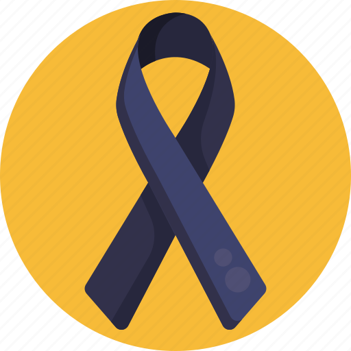 Ribbon, black ribbon, services, death, mourning, funeral icon - Download on Iconfinder