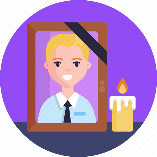Services, candle, male, potrait, funeral, image icon - Download on Iconfinder
