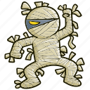 mummy, egypt, ghost, halloween, horror, character, scary, angry 