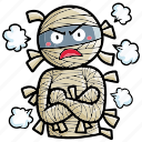 mummy, egypt, ghost, halloween, horror, character, scary, mad, angry 