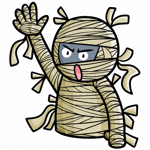 Mummy, egypt, ghost, halloween, horror, character, scary illustration - Download on Iconfinder