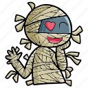 mummy, egypt, ghost, halloween, horror, character, scary, in love, valentine 
