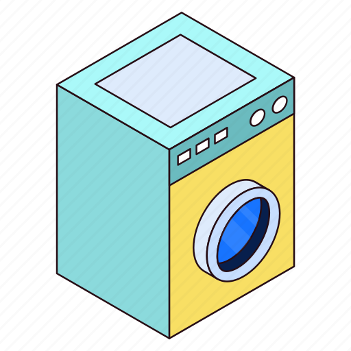 Washer, domestic, machine, clean, clothing icon - Download on Iconfinder