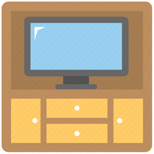 Furniture, home interior, monitor, tv cabinets, tv trolley icon - Download on Iconfinder