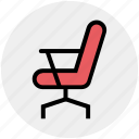 armchair, chair, desk, furniture, office, office chair, office supplies