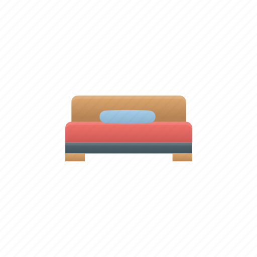 Bed, bedroom, furniture, pillow icon - Download on Iconfinder
