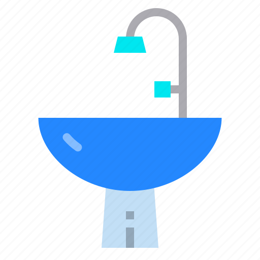 Sink, bathroom, restroom, shower, toilet icon - Download on Iconfinder