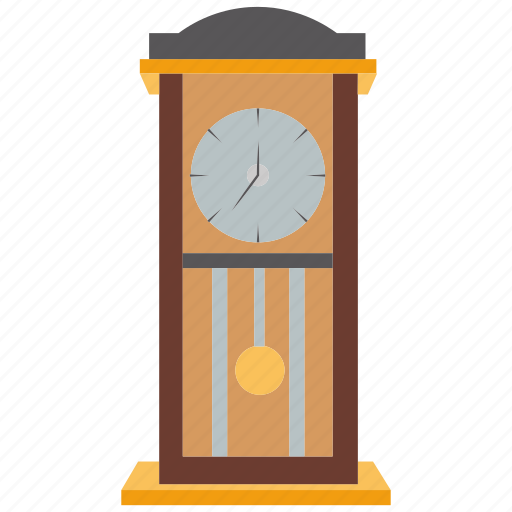 Furniture, flate, analog old, clock, time, watch, household icon - Download on Iconfinder