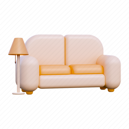 Sofa, chair, interior, seat, armchair, home, furniture 3D illustration - Download on Iconfinder