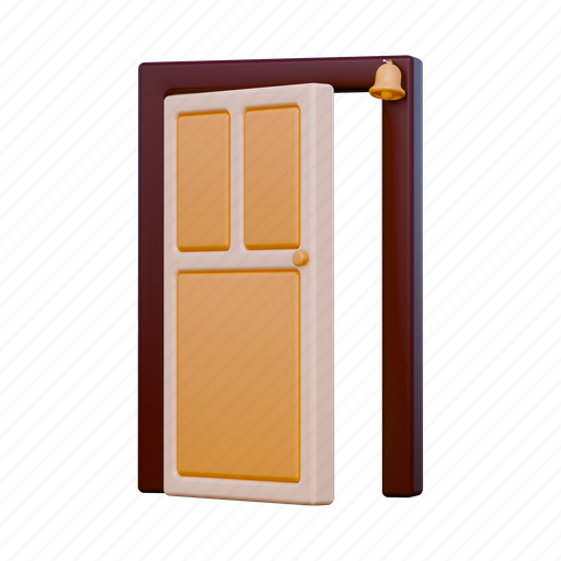 Door, interior, building, furniture, home, open 3D illustration - Download on Iconfinder