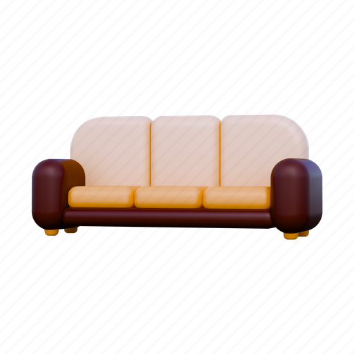 Sofa, chair, interior, furniture, household 3D illustration - Download on Iconfinder